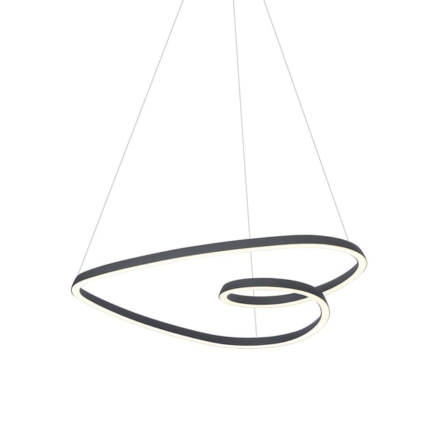 Qazqa Skandinavische Hängelampe Schwarz 72cm Inkl. Led