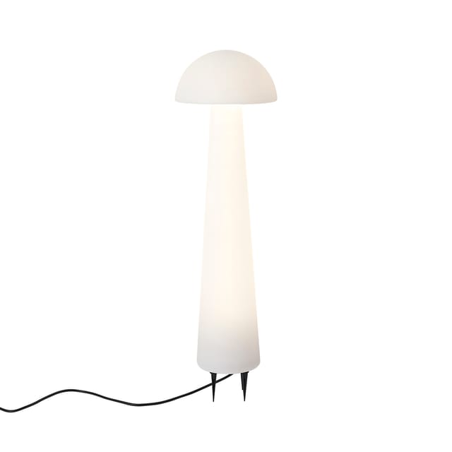 Qazqa Stehende Außenleuchte Weiß 80 Cm Inkl. Led Ip44 - Fungi