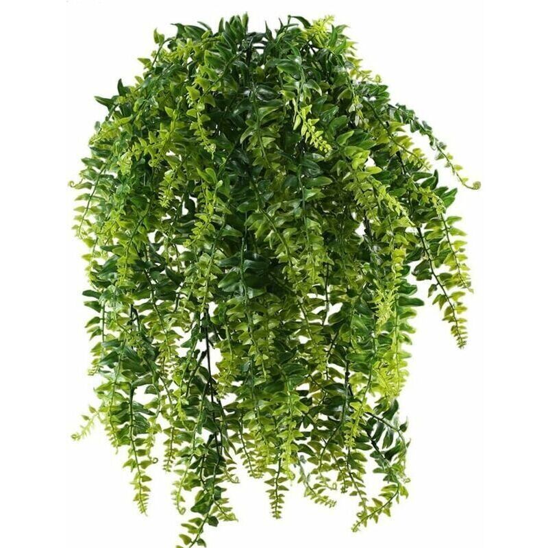 Künstlicher Hängefarn 90 Cm, Efeugirlande Aus Kunststoff, Grüne Blätter, Hängepflanze, Künstlicher Bostonfarn Zur Wanddekoration Und Für Hängekörbe.