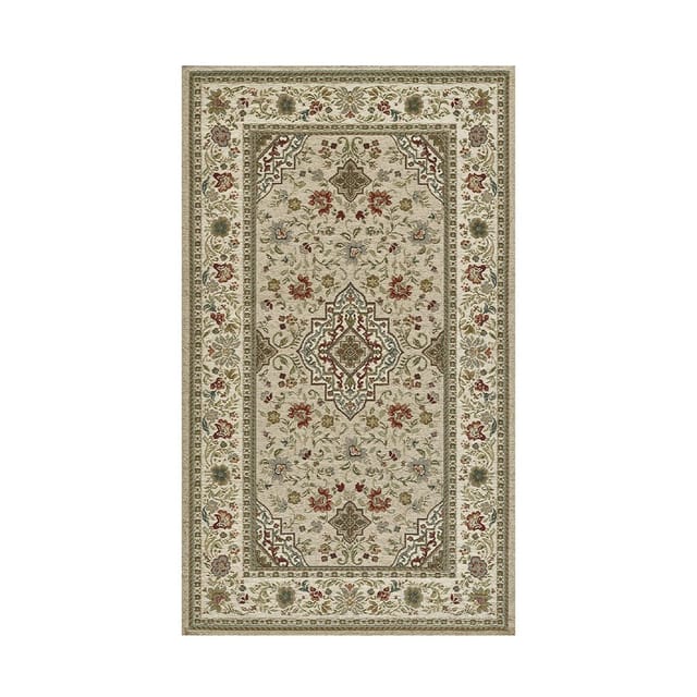 Orientalischer Wohnzimmerteppich Im Persischen Stil Taupe Tabriz