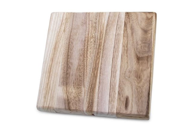 Holz Blumenhocker Natur Eckig Groß - 30 X 30 Cm - Mini Pflanzenhocker Mit 4 Füßen In Schwarz