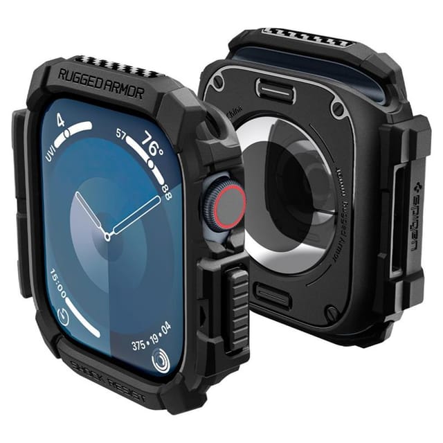 Spigen Rugged Armor Apple Watch 10 (46 Mm) Matt Schwarz