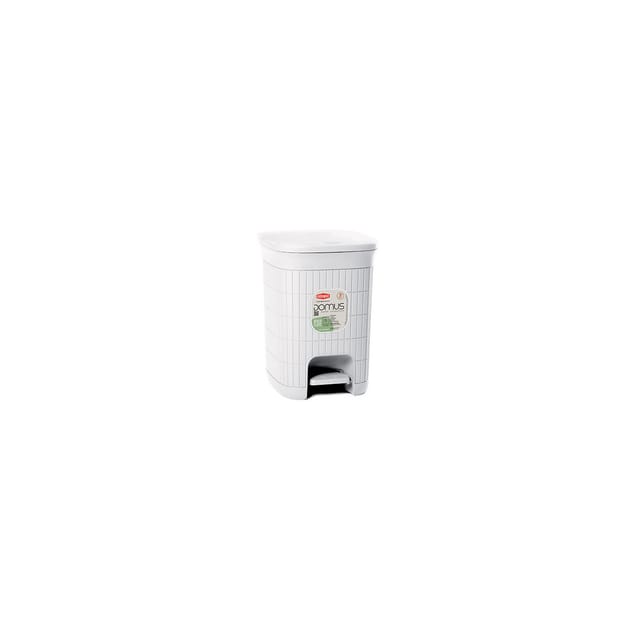Stefanplast Mülleimer Domus 20l Weiß Mit Pedal Und Herausnehmbarem Inneneimer