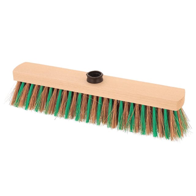 Besenkopf Für Den Aussenbereich 40 Cm Mit Holzgestell Und Zweifarbigen Recycelten Pet-fasern - Naturgrün - Tendance