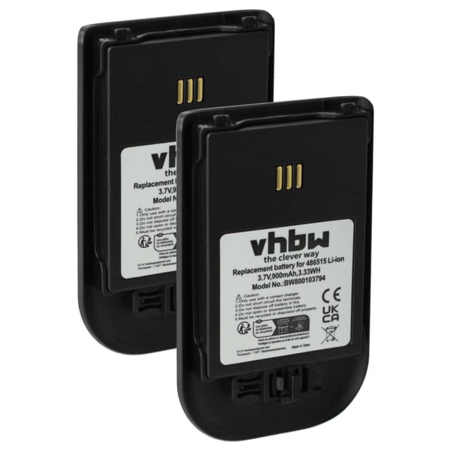 Vhbw 2x Akku Ersatz Für Siemens S30122-x8008-x38, L30250-f600-c325 Für Schnurlos Festnetz Telefon (900 Mah, 3,7 V, Li-ion) Schwarz