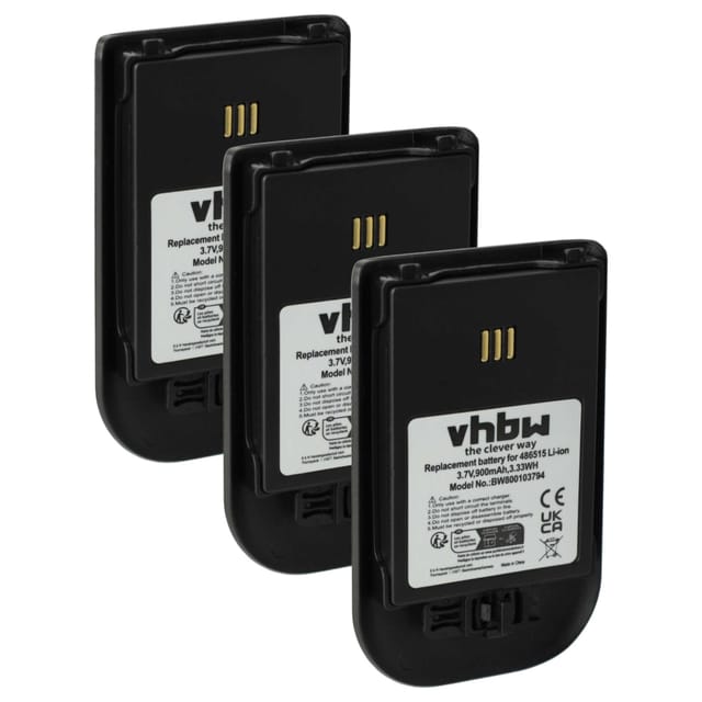 Vhbw 3x Akku Ersatz Für Siemens S30122-x8008-x38, L30250-f600-c325 Für Schnurlos Festnetz Telefon (900 Mah, 3,7 V, Li-ion) Schwarz