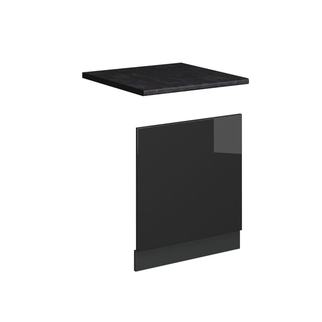 Frontblende Fame-line, Anthrazit Hochglanz, 60 Cm , Ap Anthrazit, Vicco