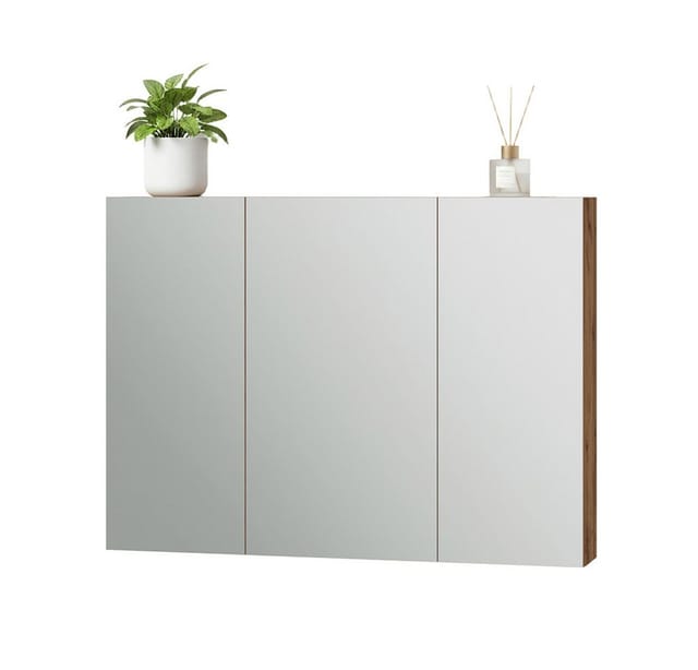 Badspiegelschrank Lotta, Eiche, 99.7 X 73.2 Cm Mit 3 Türen, Vicco