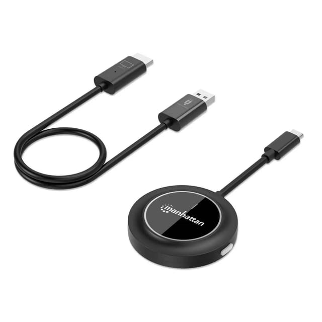 [neuwertig] B-ware Manhattan Präsentationsset Hdmi Adapter Wireless Hdmi Funkübertragung Set Schwarz