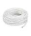 Creative-cables - Cable Textile Flexible Electrical Lighting Braid -- -white - - 50 Metri, 3 Cavi