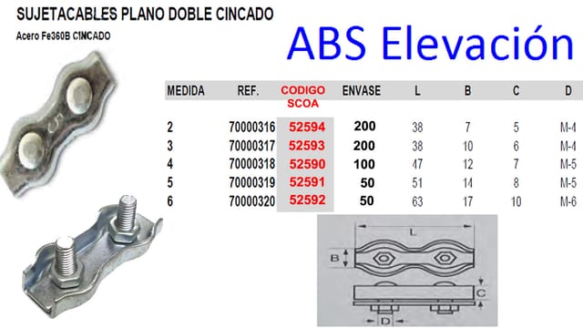 Avl Doppel-flachkabelbinder 2 Verzinkt 70000316