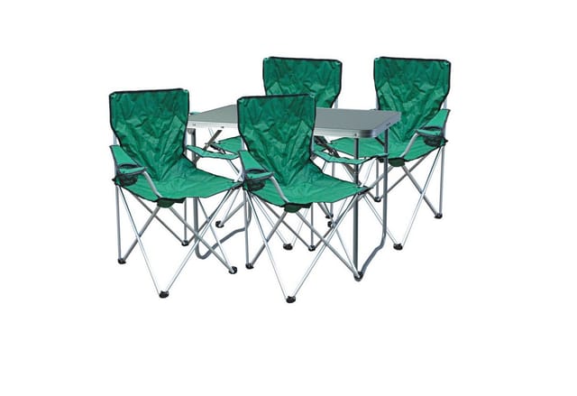Mojawo - 5-teiliges Campingmöbel Set Grün-mmc330870+4xmsp1000