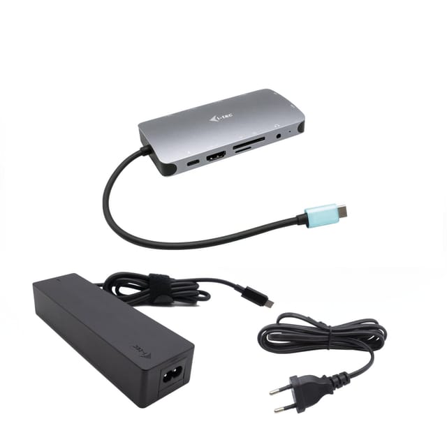 I-tec Metal Usb-c Nano Dock Hdmi/vga With Lan + Charger 100w