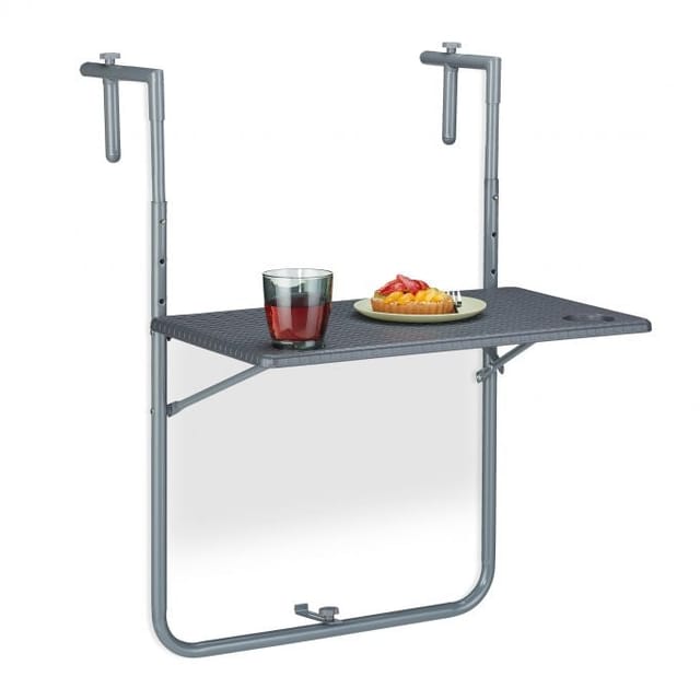 Grauer Balkon Hangetisch Klappbar 202500932