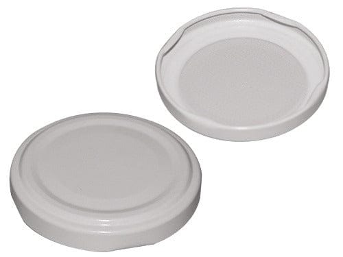 Fraschetti - Runde Weiße Aluminiumkappen Für Gläser Und Flaschen, Die Zum Kochen Und Lebensmittel Geeignet Sind, Verwendet Packung 100 Stücke - Ø 70 Mm