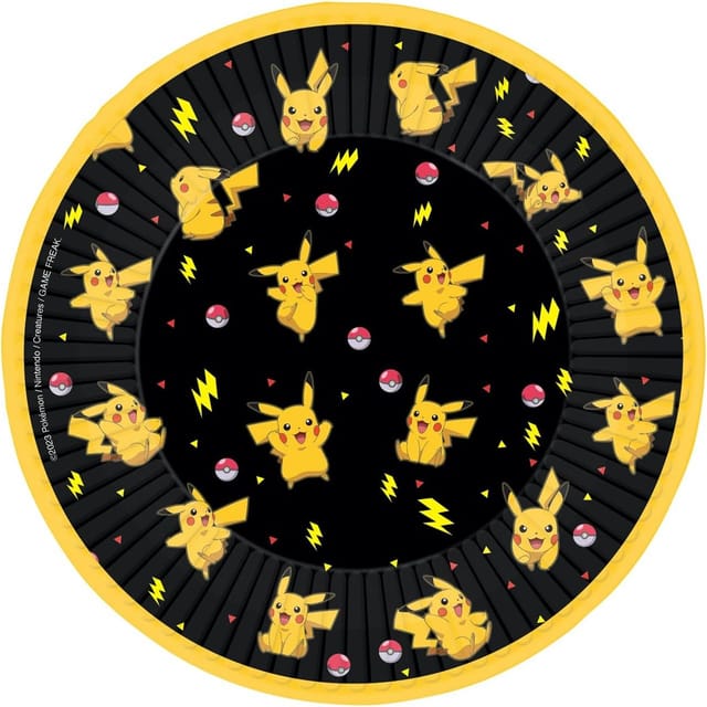 Pokémon Pikachu Pappteller, 18 Cm, 8 Stück.