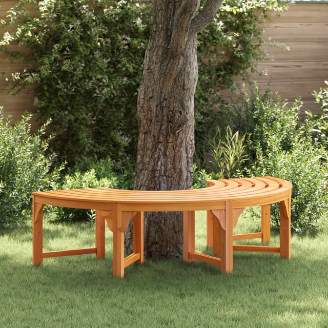 Baumbank Natur 160 X 80 X 45cm Massives Eukalyptus Holz