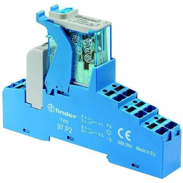 Finder Koppelrel.push-in 2w 8a 24vdc (4c.p2.9.024.0050)
