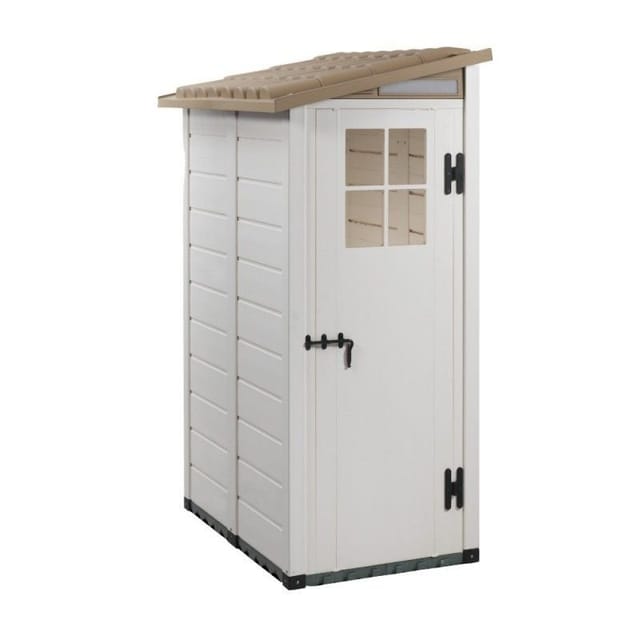 Gartenhaus Resin Tuscany Evo 100.1, Bodenbelag Inklusive, Farbe Beige, 139x95x201h Cm Von Ezooza