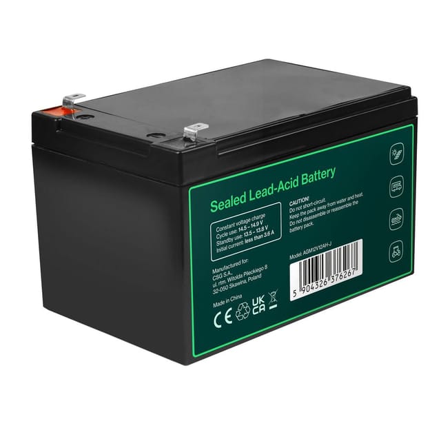 Batterie Greencell Agm Vrla 12v 12ah Wasserdicht Ip54