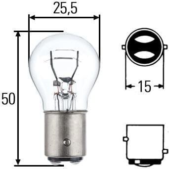 Hella-glühbirne 8gd P21/5w 12v Bay15d
