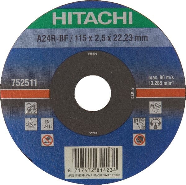 Trennscheibe Metall 115x2,5mm Hikoki 752511