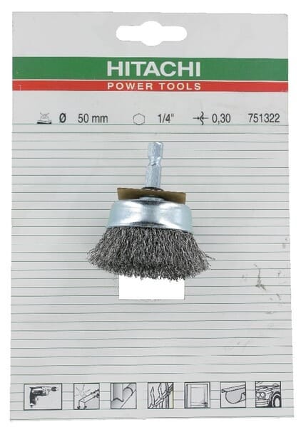 Topfbürste 1/4" 6-kant Stift 5 Hikoki 751322