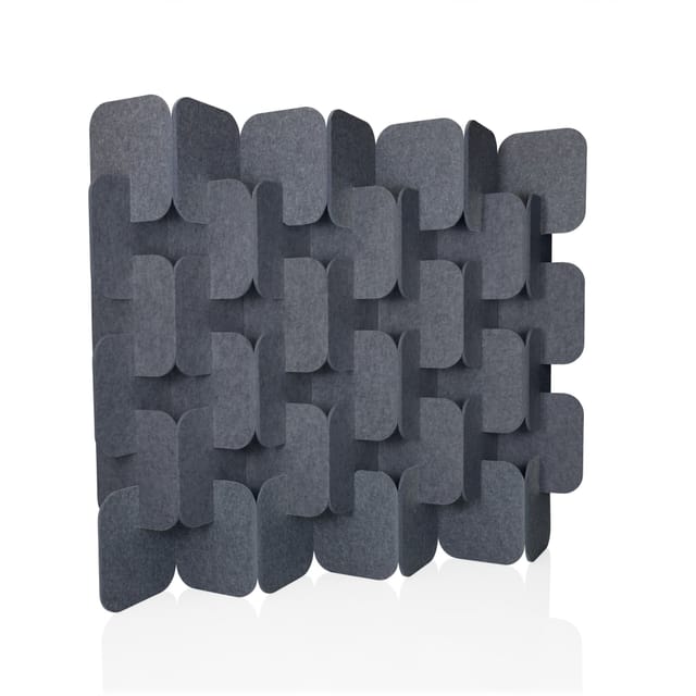 Akustik Stellwand Flexmiut Plug Pet 6er Set 163x170x25cm Grau Hjh Office