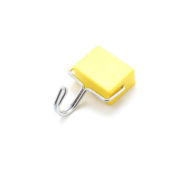 [magnethaken] + [manomagnet] + [aufbewahrung Für Kühlschrank/waschmaschine] + [robustes Abs + Magnetisch] – Gelb – 60 G – 1 Haken