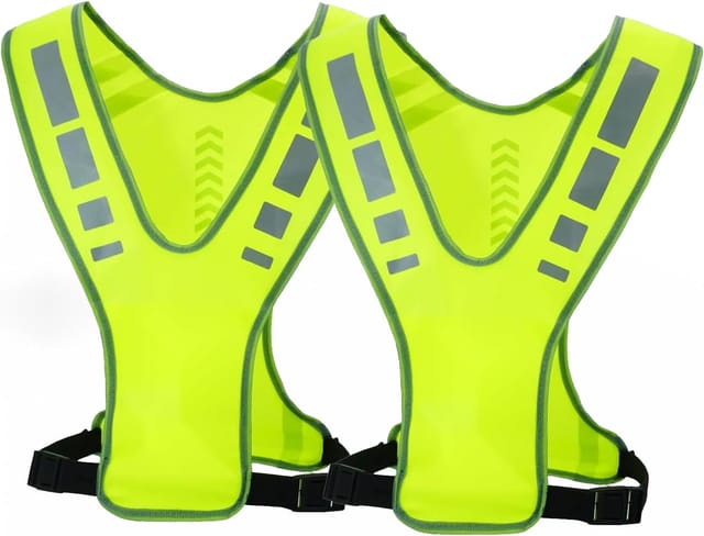 Reflektierende Laufweste Mit Tasche Für Damen, Herren Und Kinder, Zum Spazierengehen Und Joggen (2 Stück)