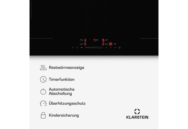 Klarstein Halosync Induktionskochfeld Mit Dunstabzug 90 Cm – 5 Zonen, 11400w Boost, Touch-slider, Flexzonen, Timer, Kindersicherung, Restwärmeanzeige, Integrierter Dunstabzug