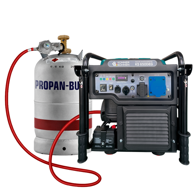 Dual-fuel Inverter Stromerzeuger (benzin/lpg) Könner & Söhnen Ks 6500ieg, 6.5 Kw, Elektrostart