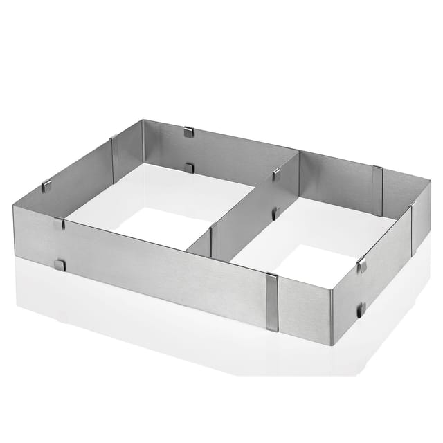 Verstellbare Kuchenprofi Pâtissier-backform, 18,5 X 27,5 / 34 X 52,5 Cm