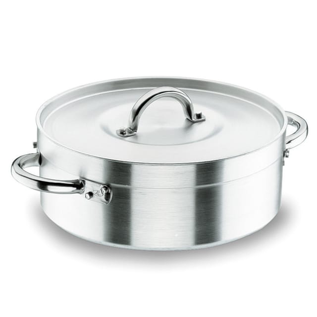 Lacor Aluminium-kasserolle 45 Cm Mit Deckel Geeignet Für Ceran-, Elektro- Und Gasherde 28 L Fassungsvermögen 18 Cm Höhe
