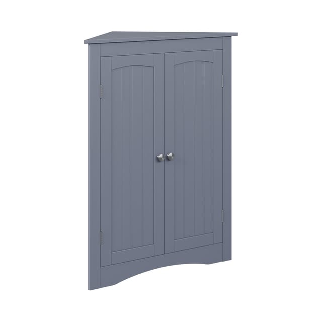 Eckschrank Bianco, Grau, 56 X 80 Cm Mit 2 Türen, Vicco