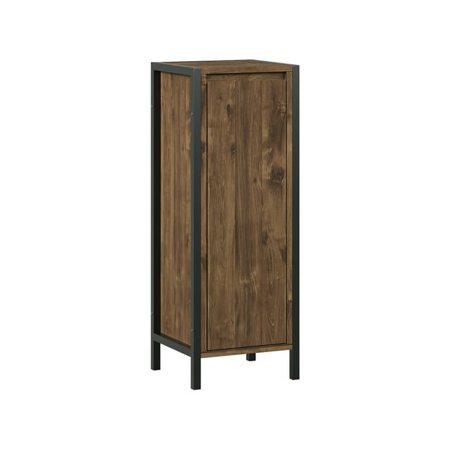 Midischrank Naola, Eiche/schwarz, 30 X 80 Cm Mit 3 Fächern, Vicco