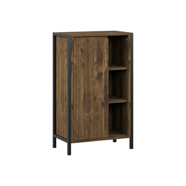 Midischrank Naola, Eiche/schwarz, 50 X 80 Cm Mit 7 Fächern, Vicco