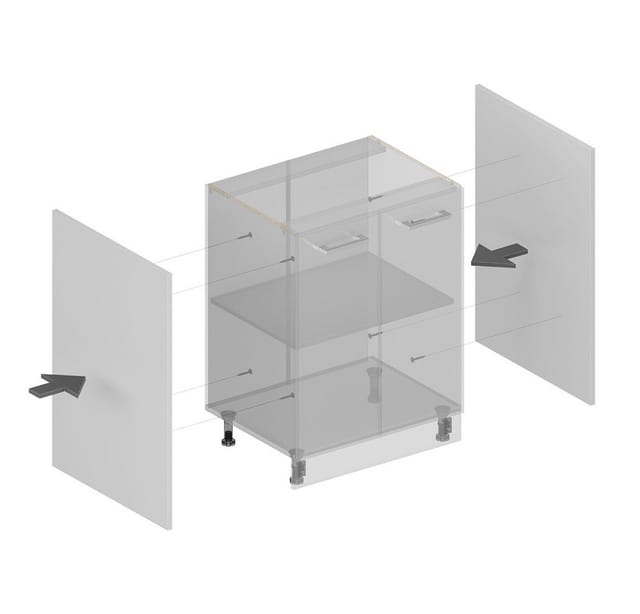 Seitenblenden Für Den Unterschrank R-line, Weiß, 2er Set, Vicco
