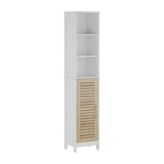 Hochschrank Looma, Weiß/eiche, 35 X 173 Cm Mit 6 Fächern, Vicco