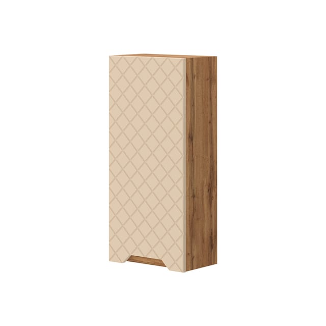 Badschrank Lotta, Eiche/kaschmir Mit Kachelstruktur, 20 X 72.6 Cm, Vicco