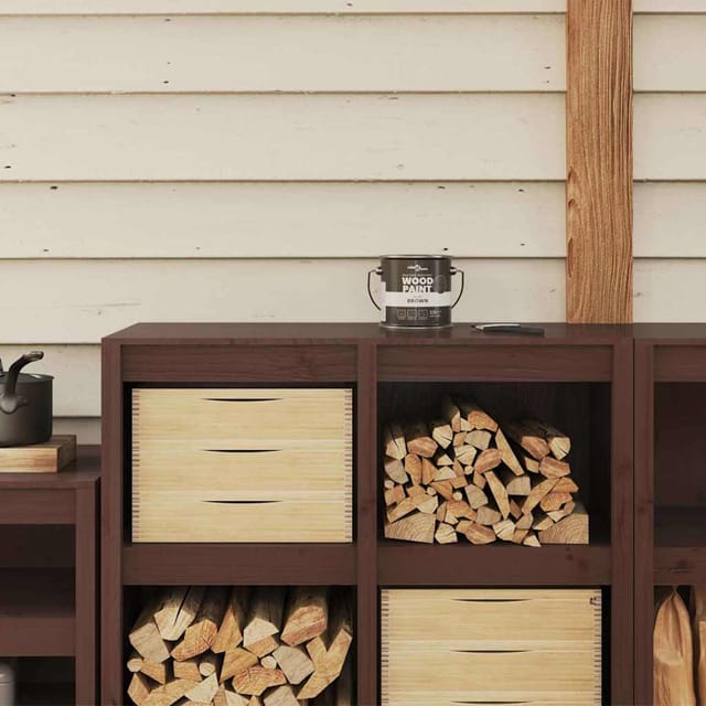 Holzfarbe Braun 2,5 L Wanddruck Vidaxl