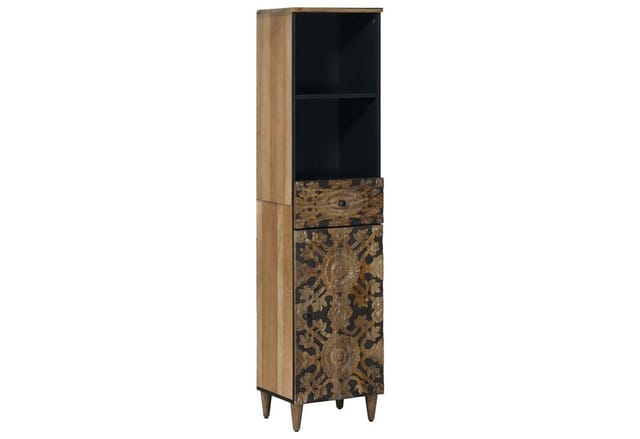 Vidaxl Bathroom Cabinet Brown 38 X 33.5 X 160 Cm Solid Mango Wood