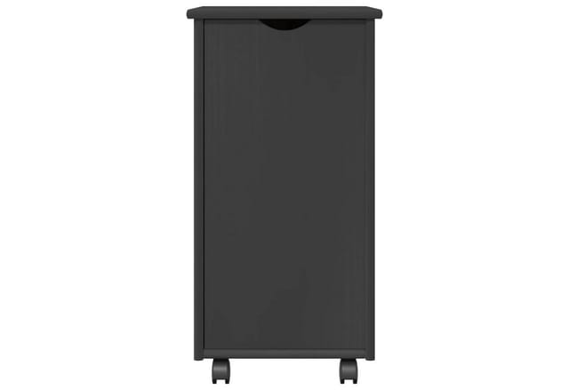 Vidaxl Rolling Cabinet Grey 34 X 39 X 65.5 Cm Solid Pine Wood