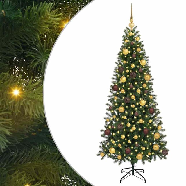 Künstlicher Weihnachtsbaum Mit 300 Leds Grün 180 Cm Pe Und Pvc Vidaxl