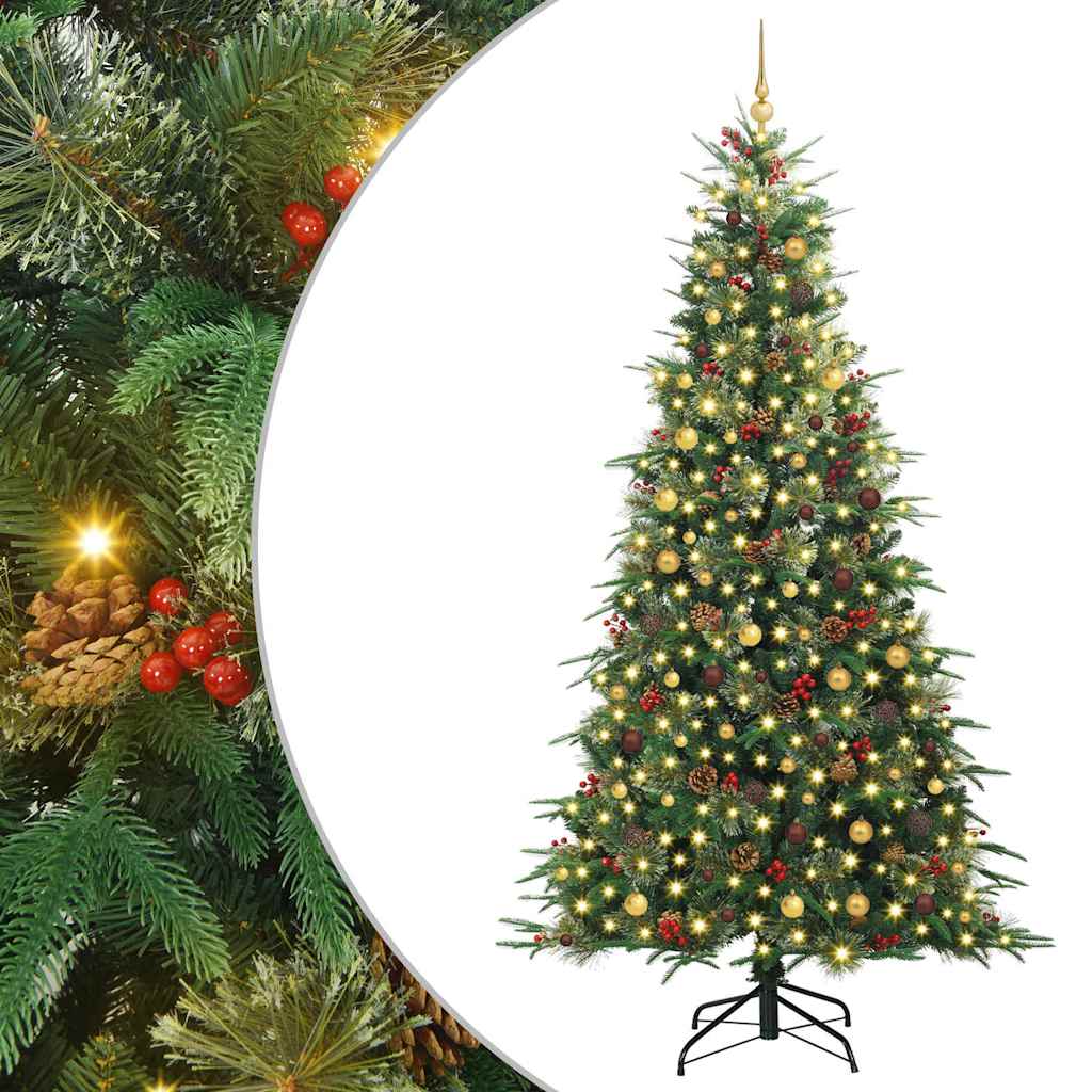 Künstlicher Klappbarer Weihnachtsbaum Grün 240 Cm Pe Und Pvc Vidaxl