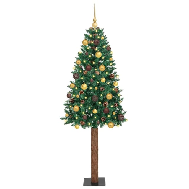 Schlanker Weihnachtsbaum Mit 300 Leds Mit Ständer Grün 210 Cm Vidaxl