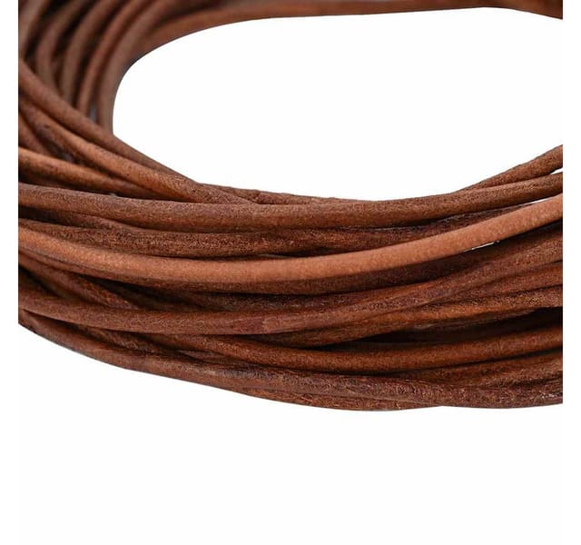 Leder Schnur 1 Hellbraun Ø3 Mm X 5 M Leder Vidaxl