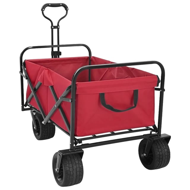 Faltwagen Rot 89 X 63 X 96 Cm Stahl Und Polyester-oxford Vidaxl