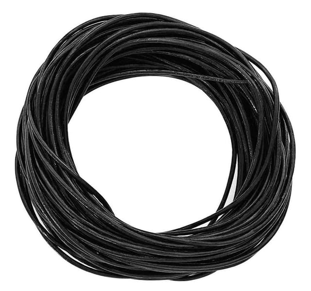 Leder Schnur 1 Schwarz Ø1 Mm X 5 M Leder Vidaxl