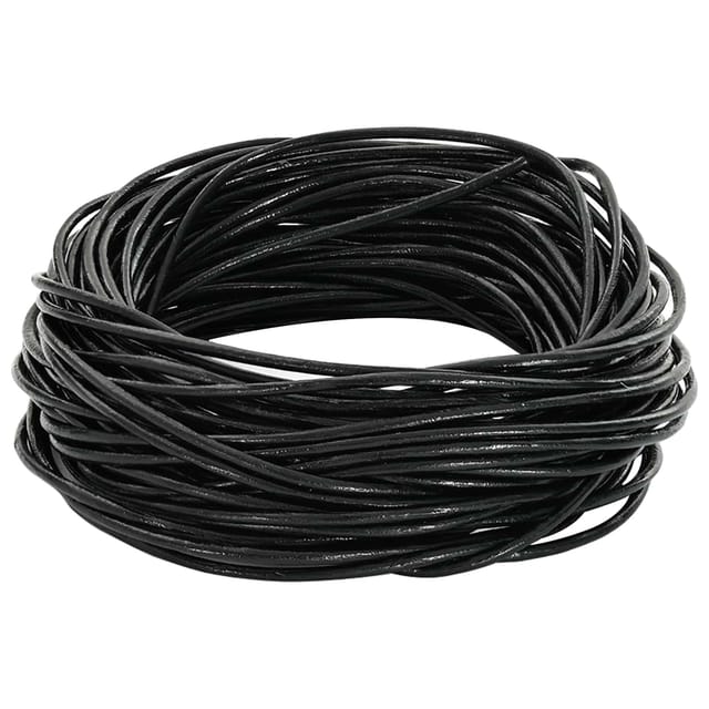 Leder Schnur 1 Schwarz Ø1,5 Mm X 10 M Leder Vidaxl